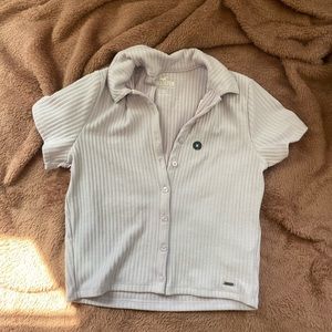 Hollister Ribbed Polo Top